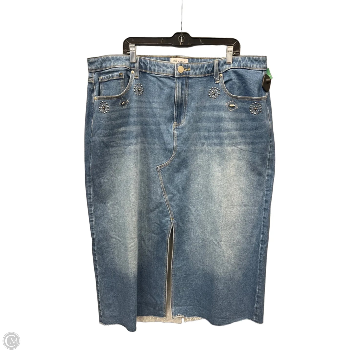 Skirt Maxi By Lane Bryant In Blue Denim, Size: 22
