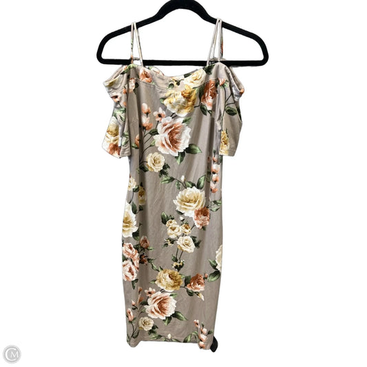 Dress Casual Midi By Haute Monde In Floral Print, Size: Xl