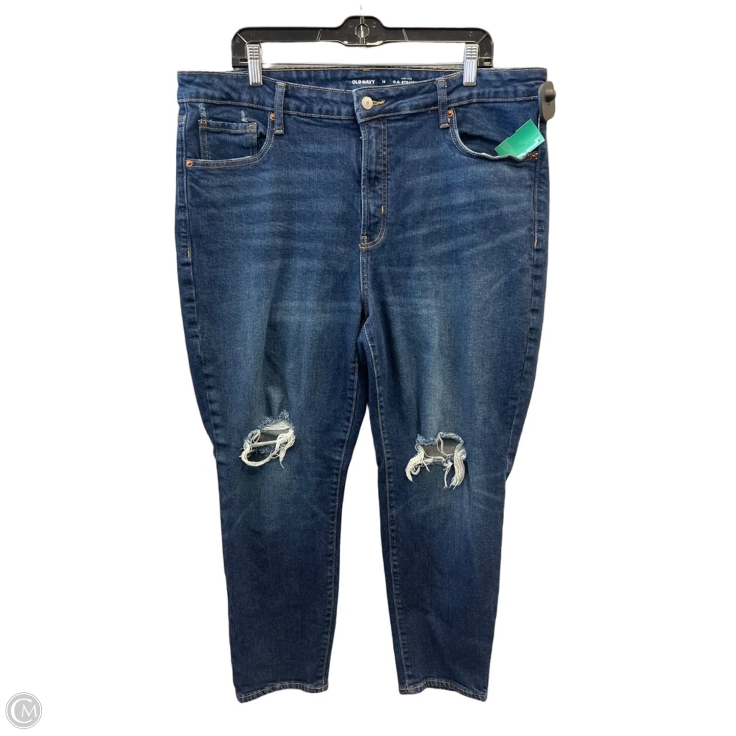 Jeans Straight By Old Navy In Blue Denim, Size: 18