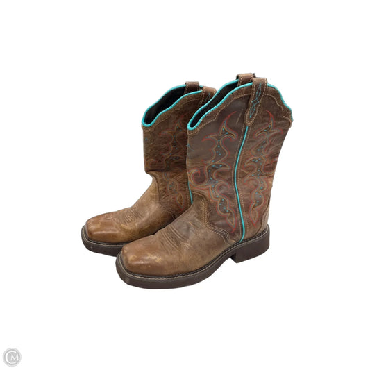 Boots Western By Justin In Brown, Size: 9