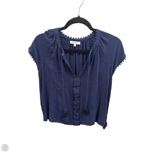 Top Short Sleeve By Angels In Navy, Size: S