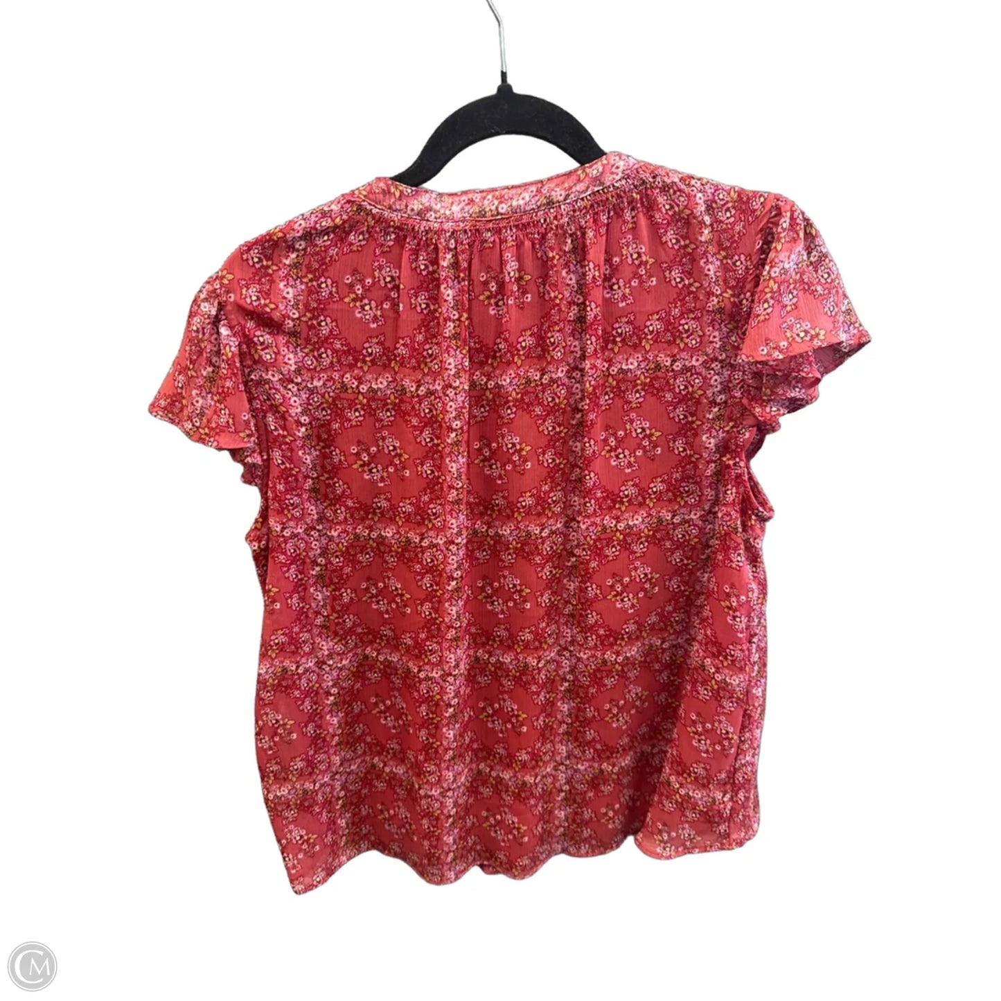 Blouse Short Sleeve By Lc Lauren Conrad In Pink, Size: M