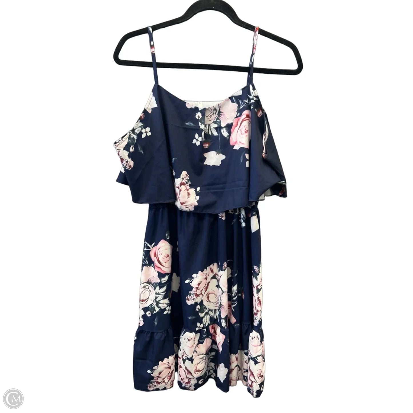 Dress Casual Midi By Clothes Mentor In Blue, Size: L