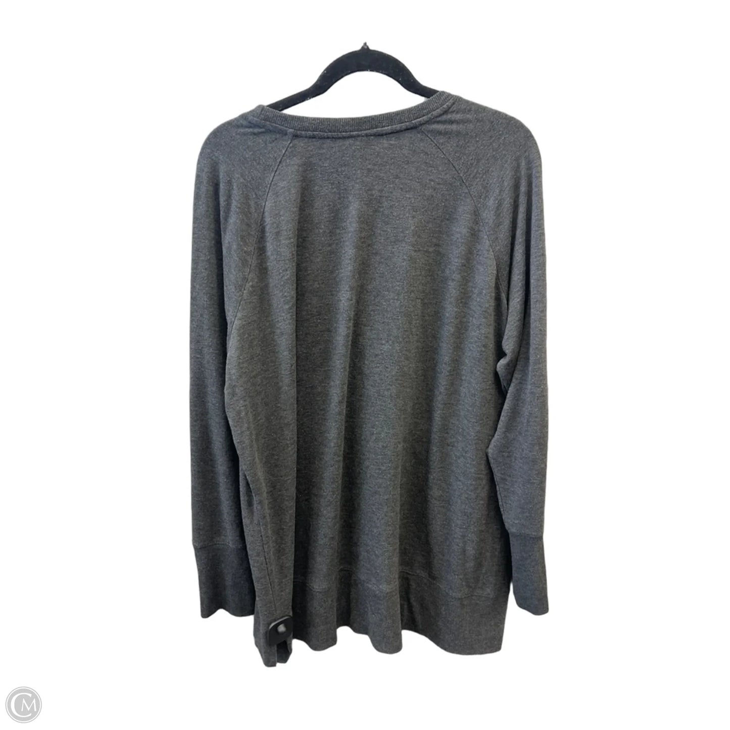 Athletic Top Long Sleeve Crewneck By Rbx In Grey, Size: 2x