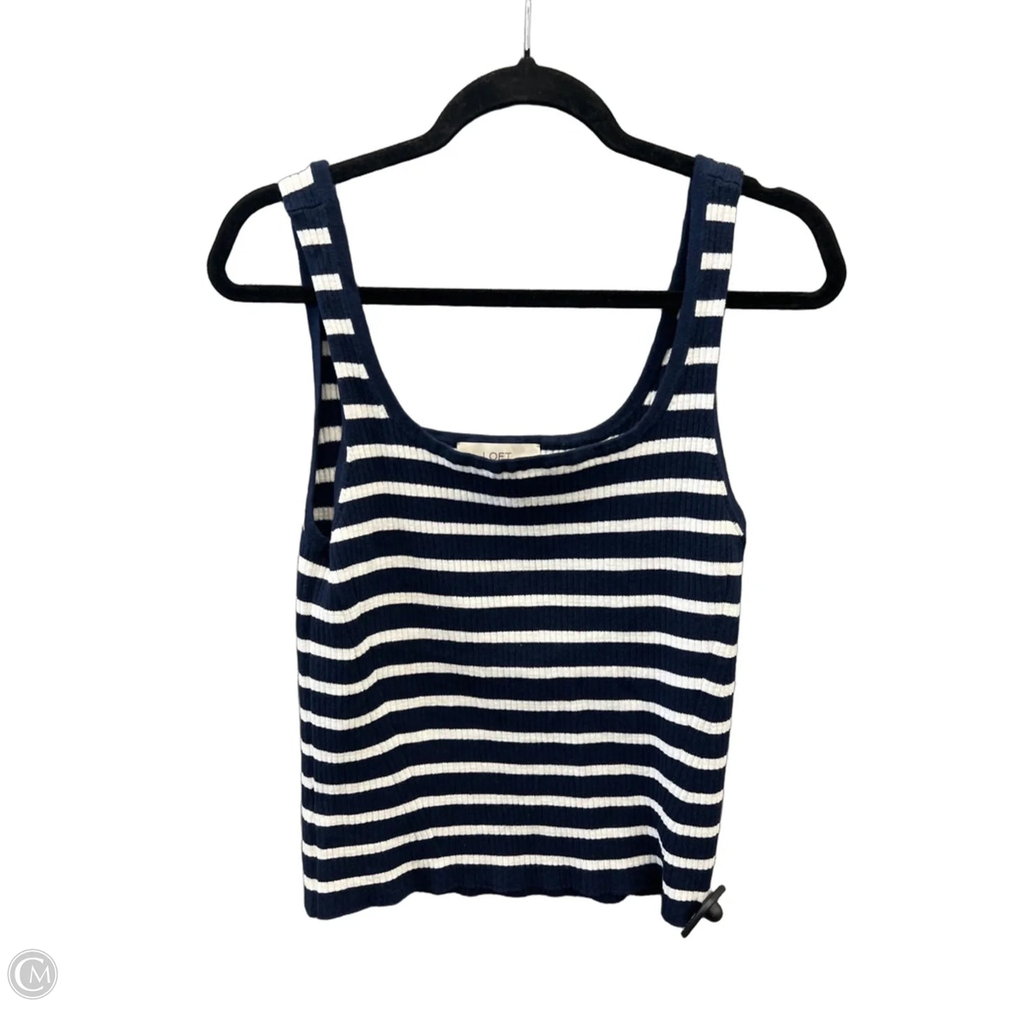 Top Sleeveless By Loft In Striped Pattern, Size: Xl