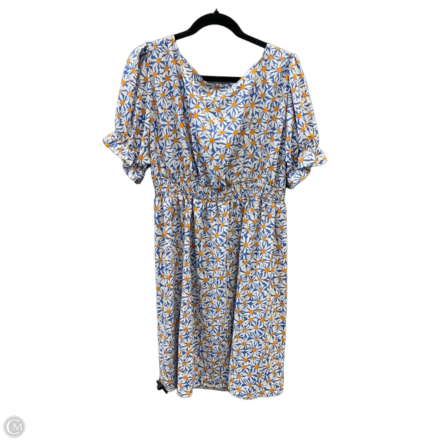 Dress Casual Midi By Bloomchic In Blue & Orange, Size: 1x