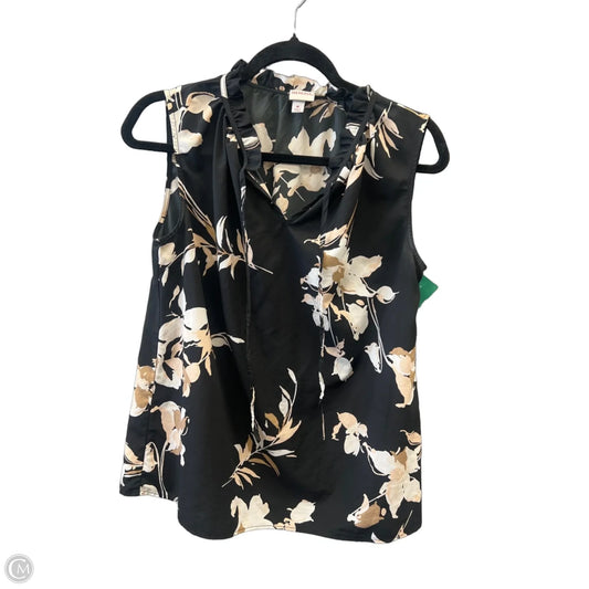 Top Sleeveless By Merona In Black & Cream, Size: M