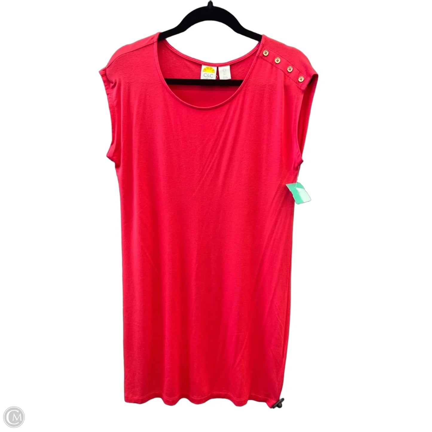Dress Casual Midi By C And C In Red, Size: S