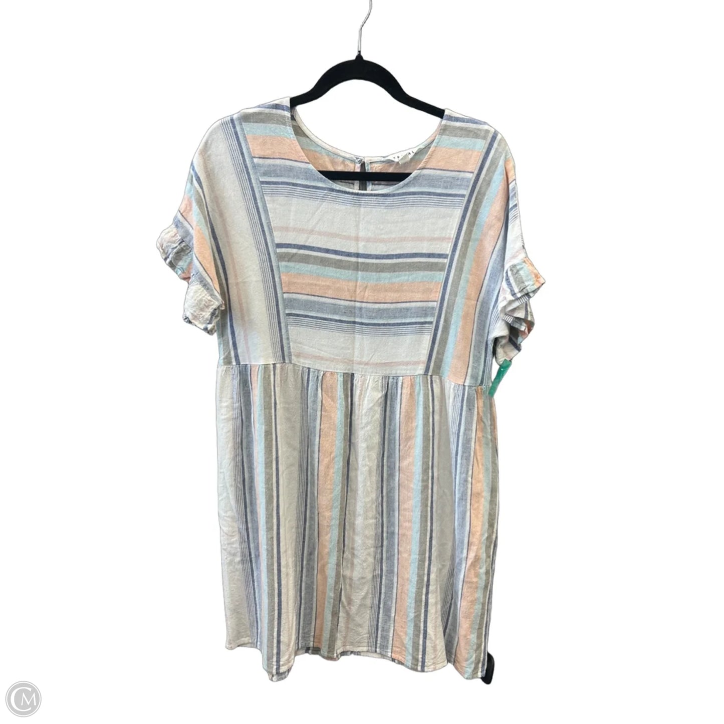 Dress Casual Midi By Tribal In Striped Pattern, Size: M