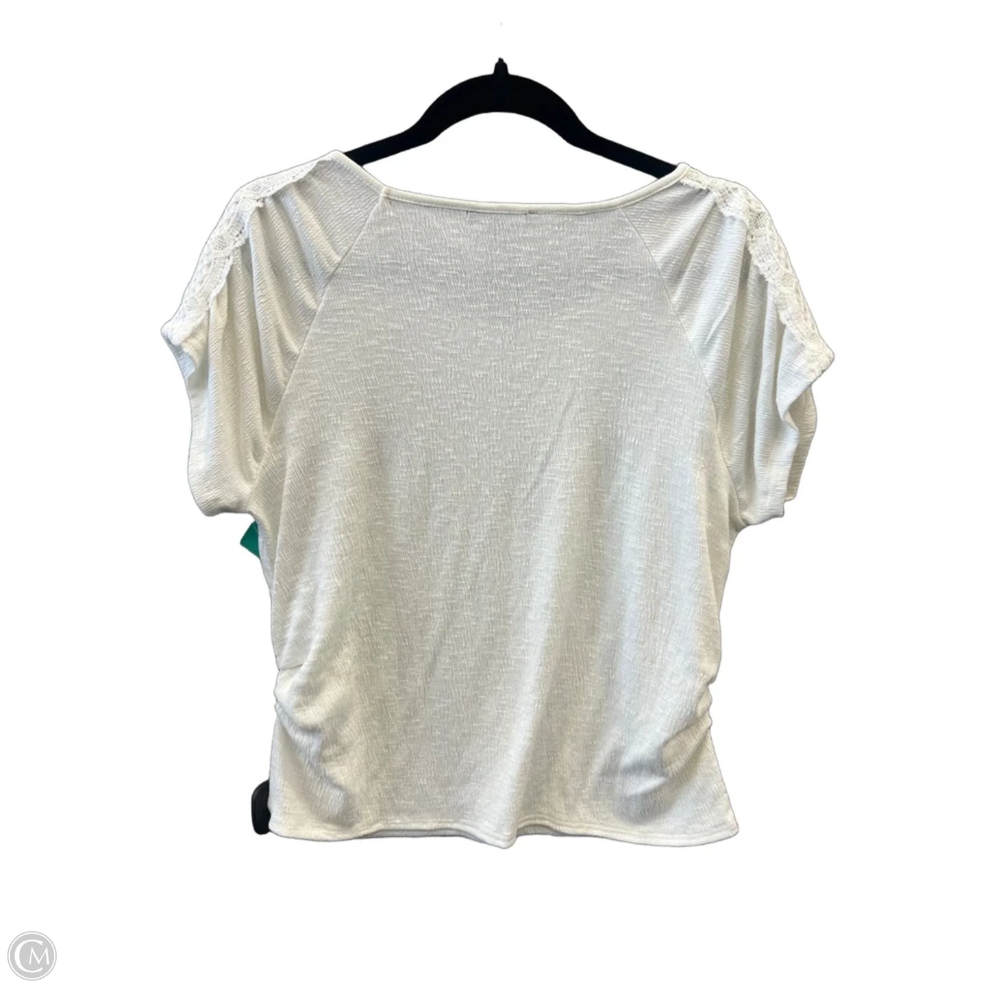 Top Short Sleeve By Clothes Mentor In Cream, Size: S