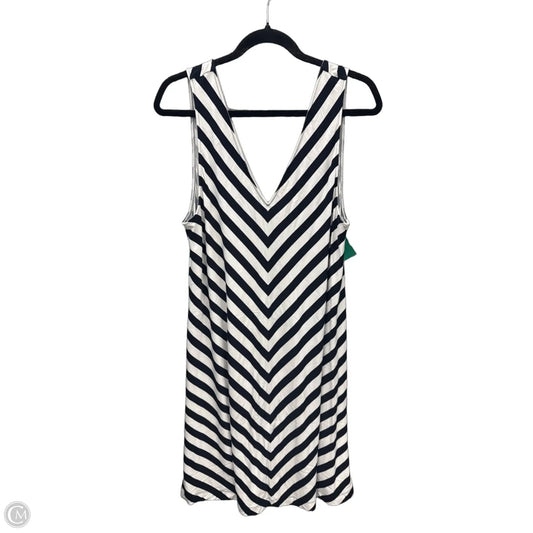 Dress Casual Midi By Loft In Striped Pattern, Size: L