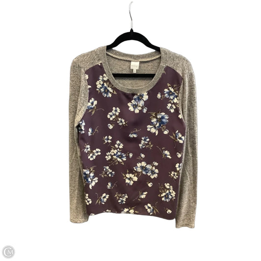 Top Long Sleeve By Kaileigh In Grey & Purple, Size: M