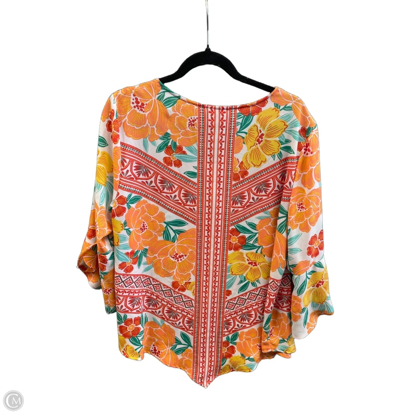 Top Long Sleeve By Ruby Rd In Orange, Size: L