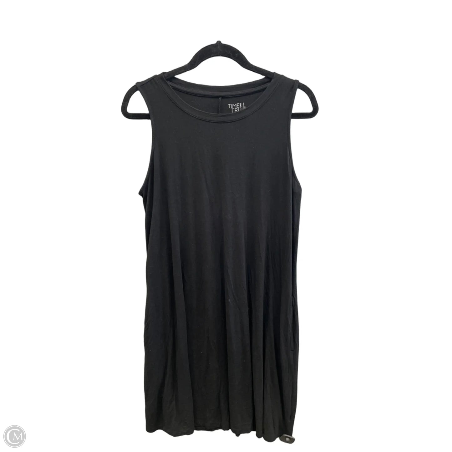Dress Casual Midi By Time And Tru In Black, Size: L