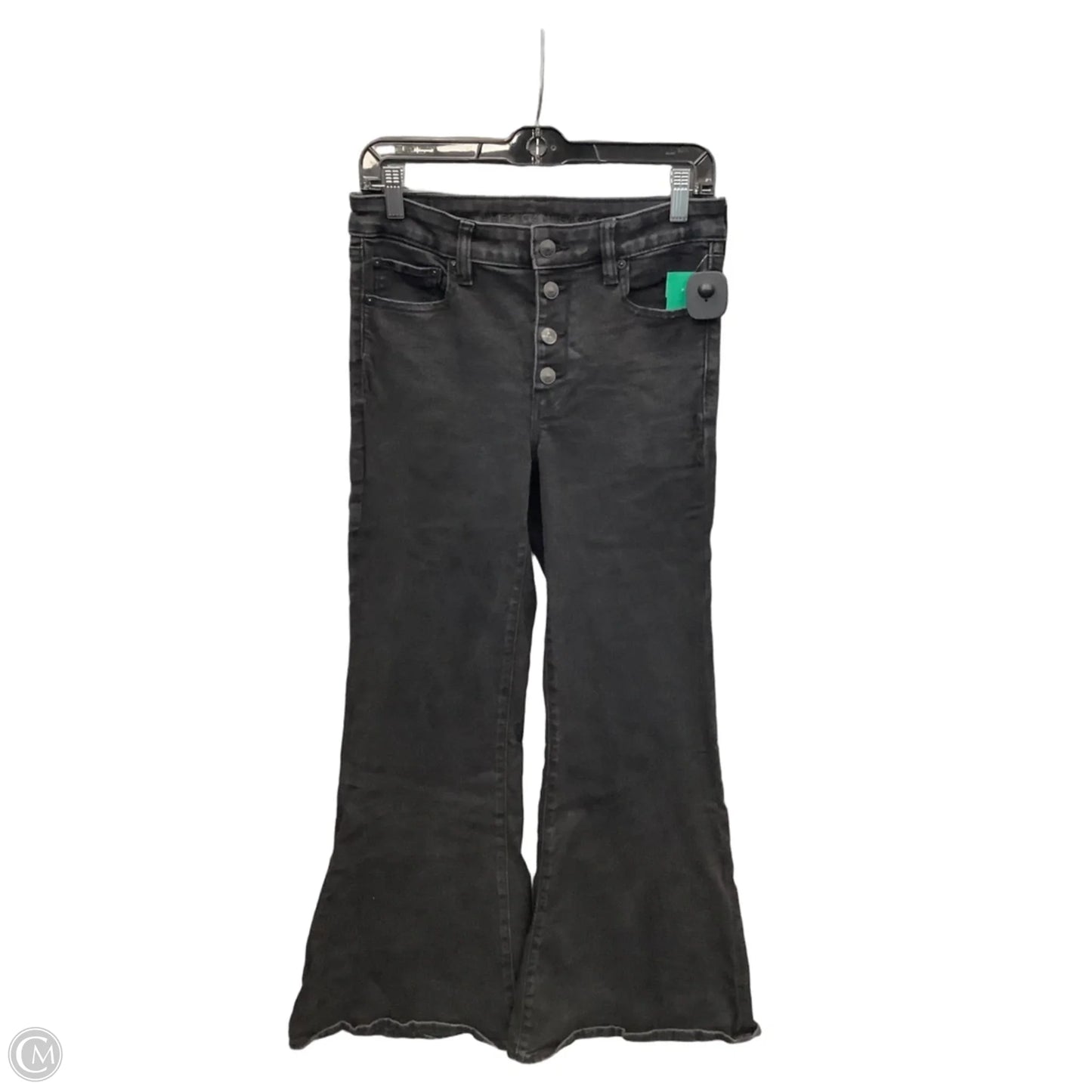 Jeans Flared By American Eagle In Black Denim, Size: 8