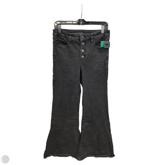 Jeans Flared By American Eagle In Black Denim, Size: 8