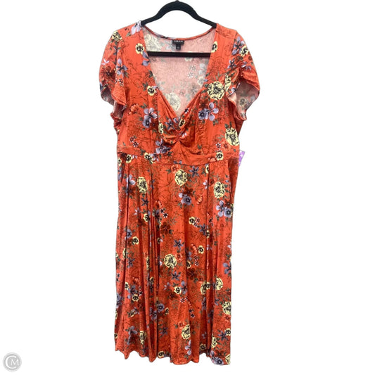 Dress Casual Midi By Torrid In Orange, Size: 1x