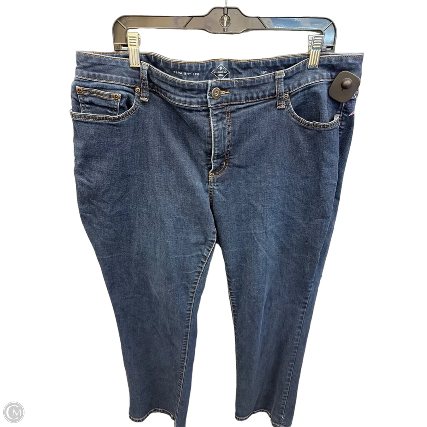 Jeans Straight By St Johns Bay In Blue Denim, Size: 18