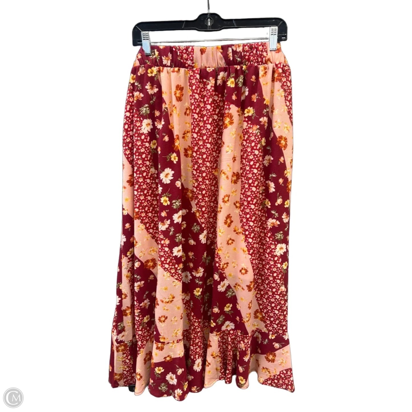 Skirt Maxi By Chris And Carol In Pink & Red, Size: 22