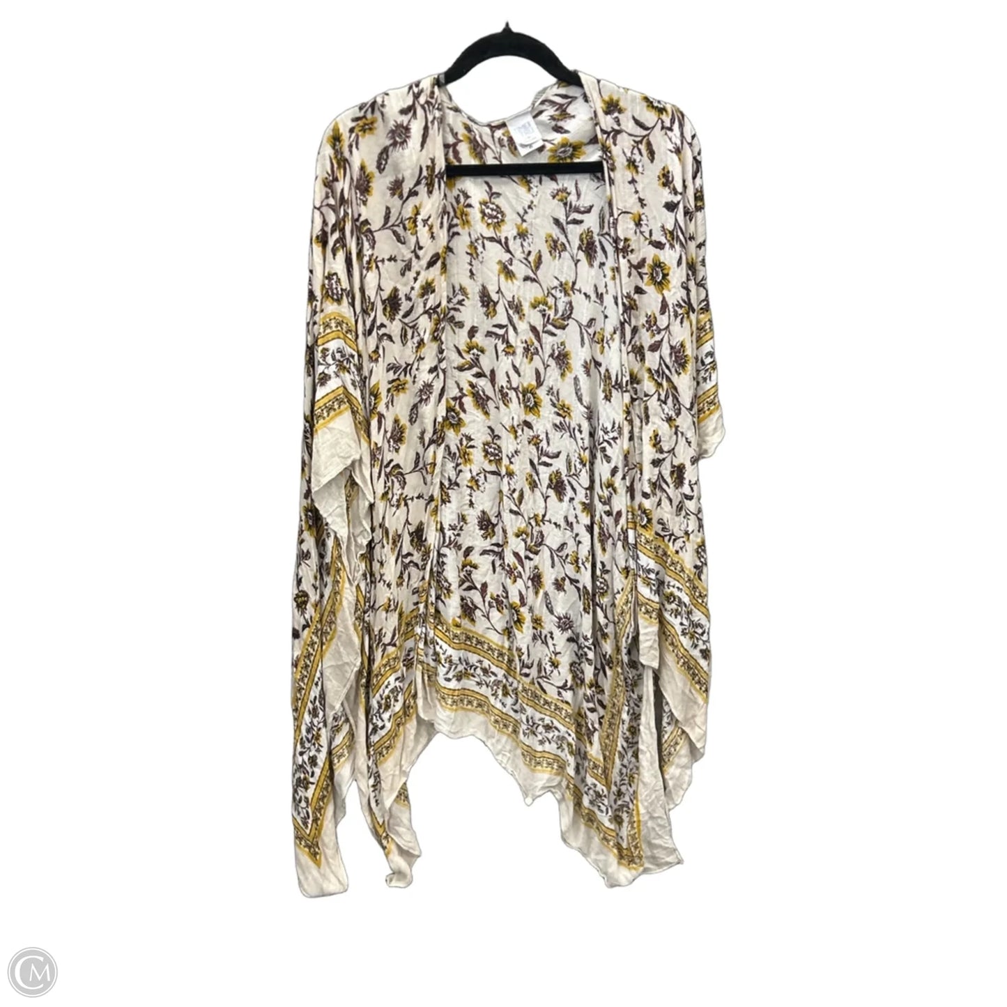 Shawl By Time And Tru In Brown & Yellow, Size: L