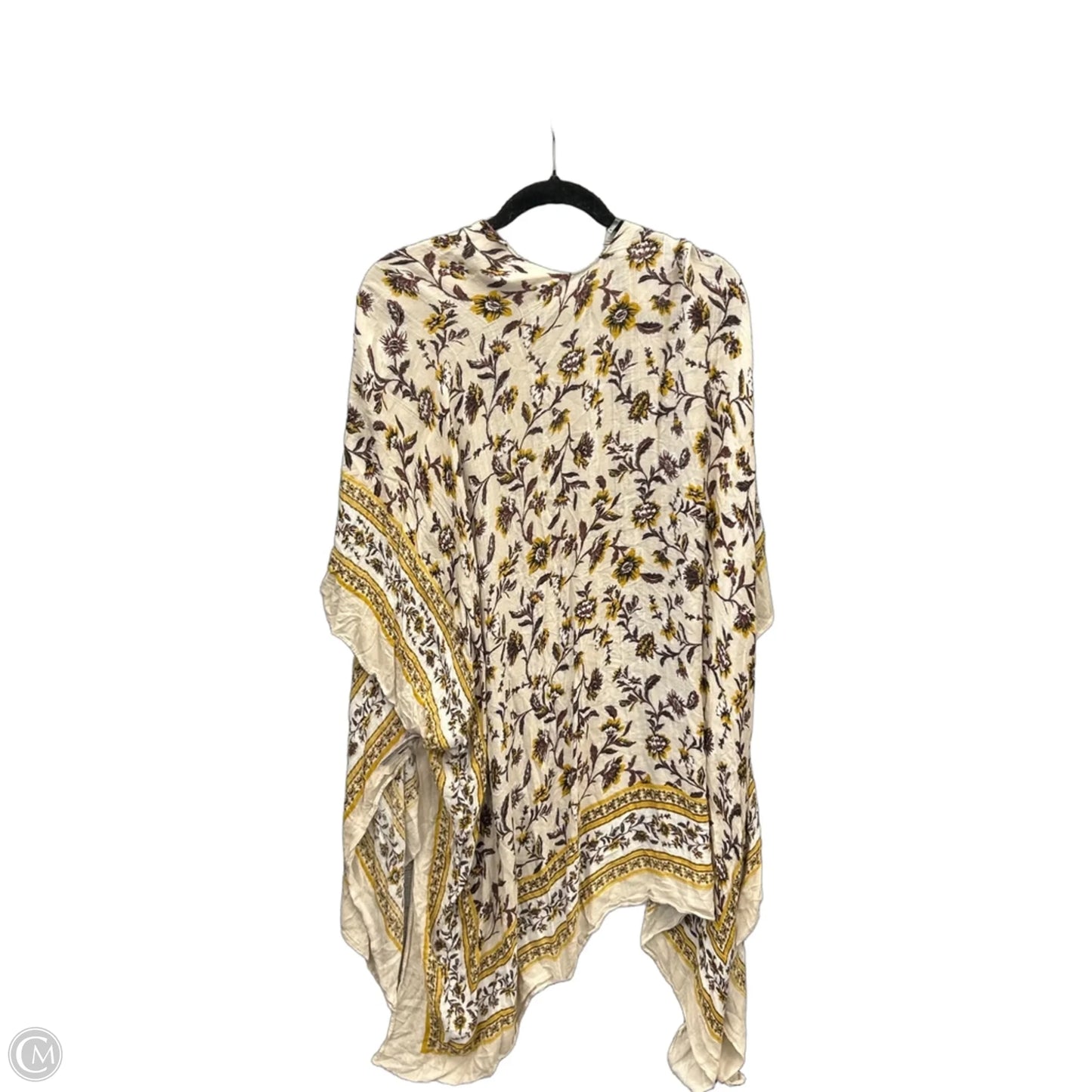 Shawl By Time And Tru In Brown & Yellow, Size: L