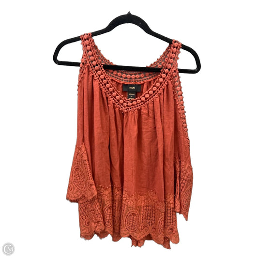 Top 3/4 Sleeve By Clothes Mentor In Orange, Size: 2x