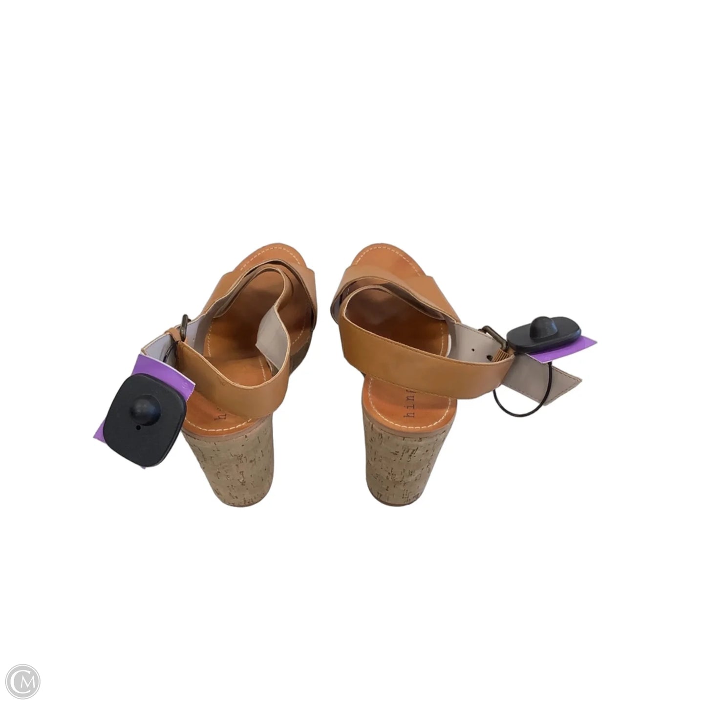 Sandals Heels Wedge By Hinge In Brown, Size: 10