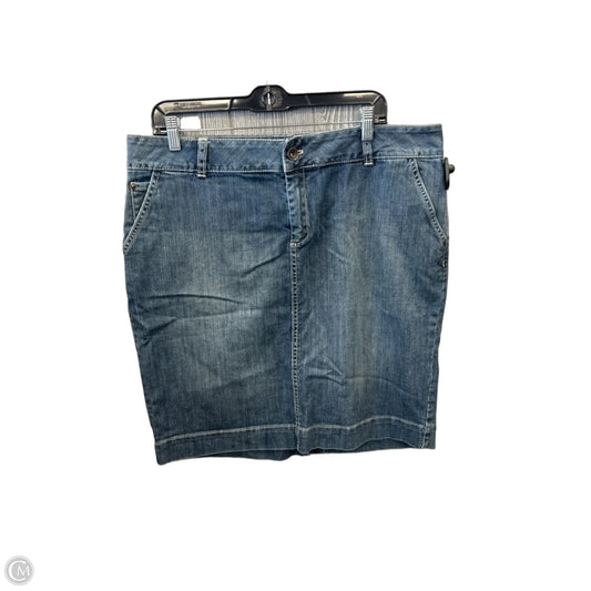 Skirt Midi By Merona In Blue Denim, Size: 16
