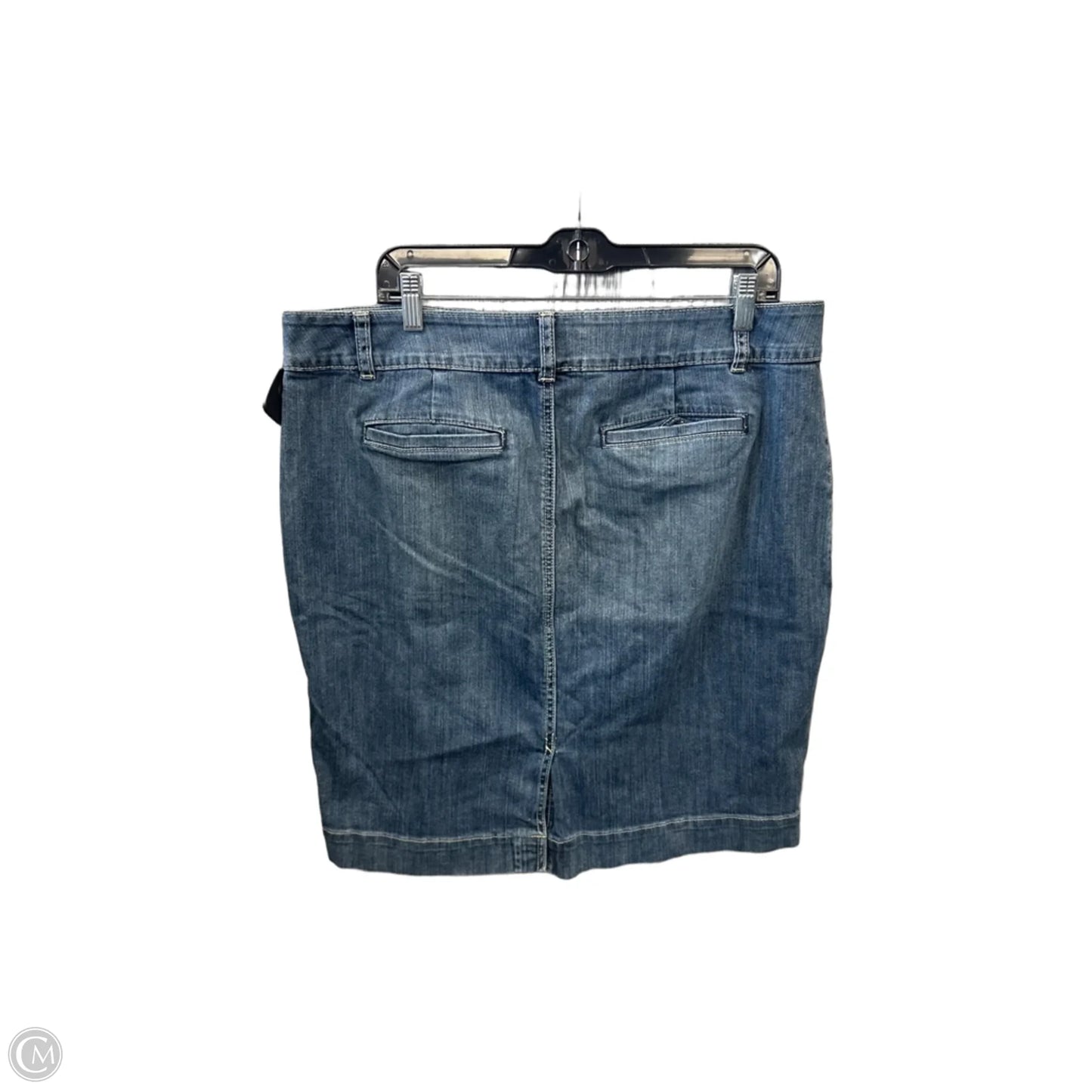Skirt Midi By Merona In Blue Denim, Size: 16