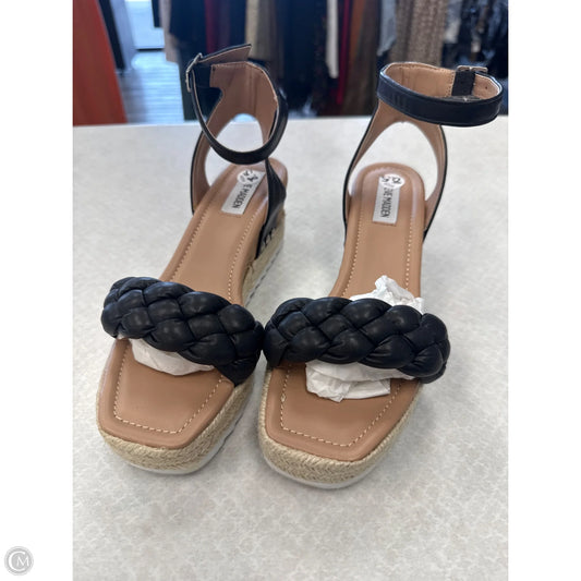 Shoes Heels Wedge By Steve Madden In Black & Tan, Size: 8.5