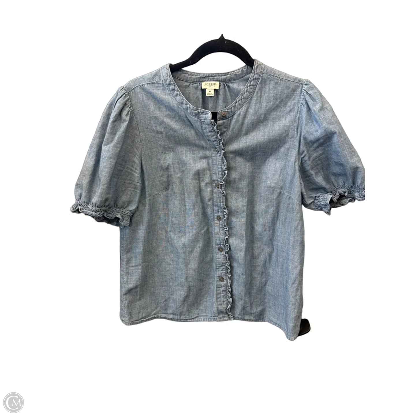 Top Short Sleeve By J. Crew In Blue & Brown, Size: M