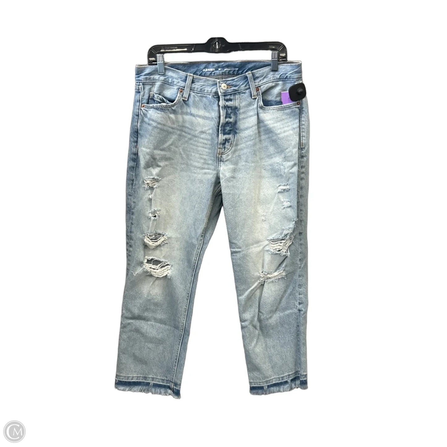 Jeans Straight By Old Navy In Blue Denim, Size: 10