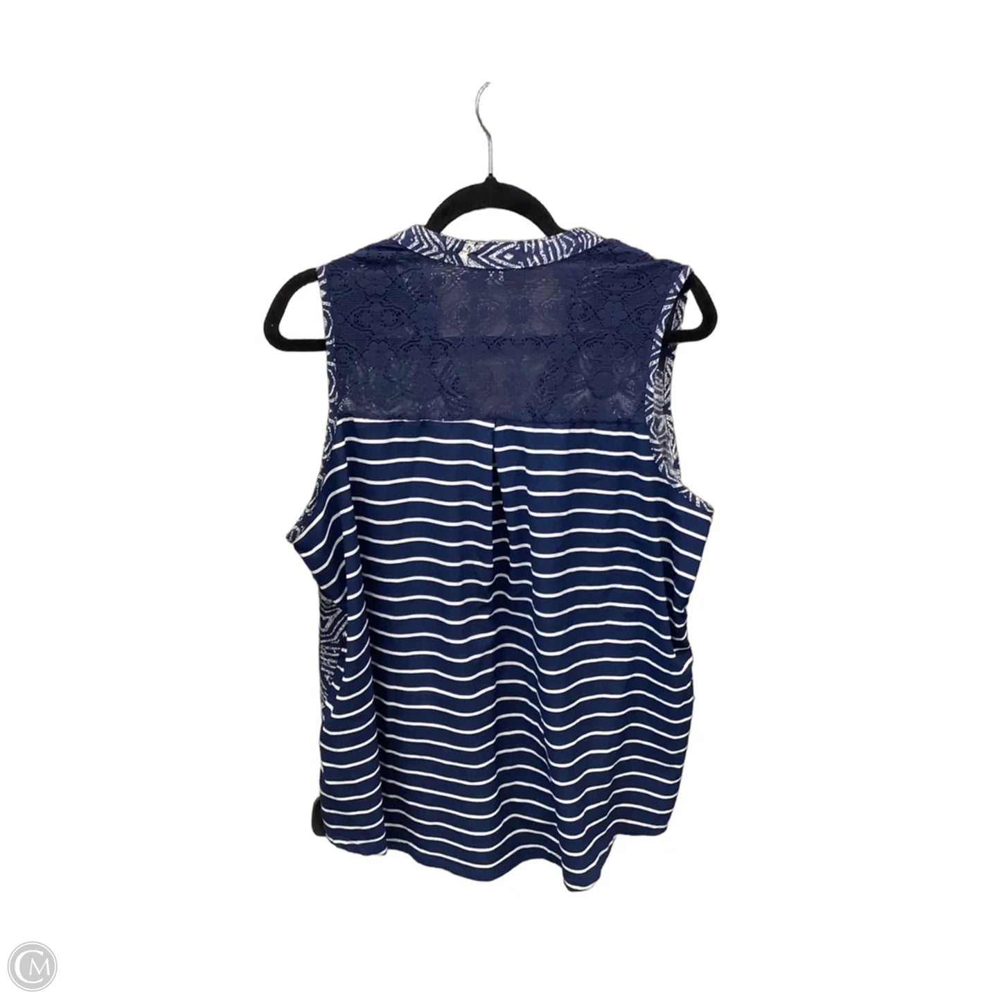 Top Sleeveless By French Laundry In Blue, Size: 1x