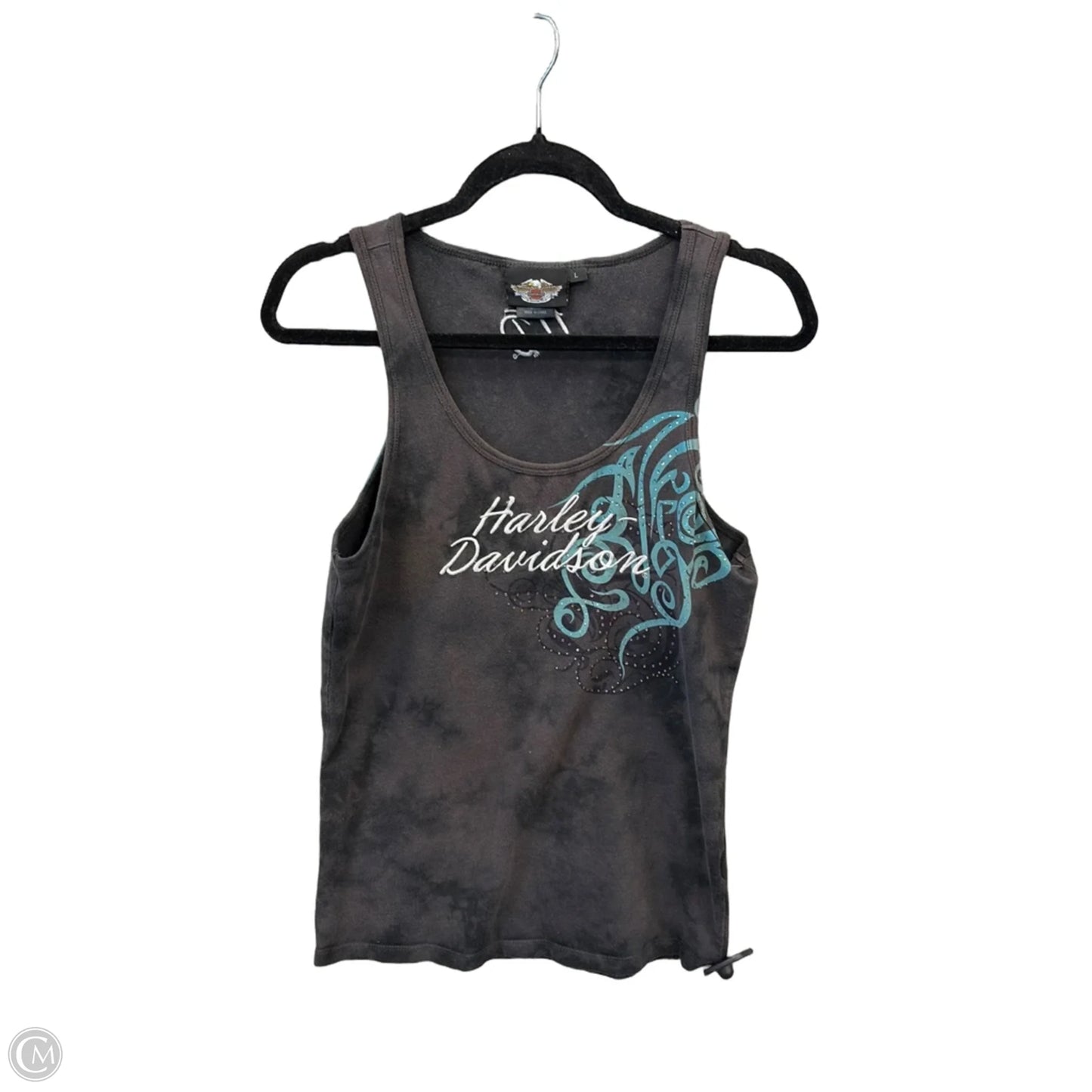 Top Sleeveless By Harley Davidson In Grey, Size: L