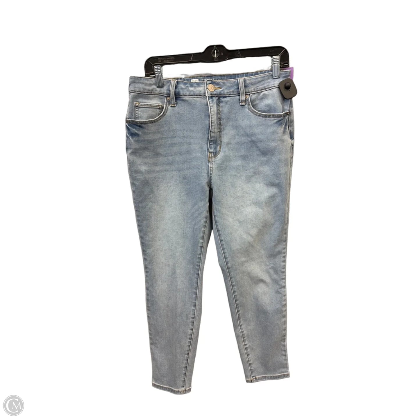 Jeans Skinny By Time And Tru In Blue Denim, Size: 12