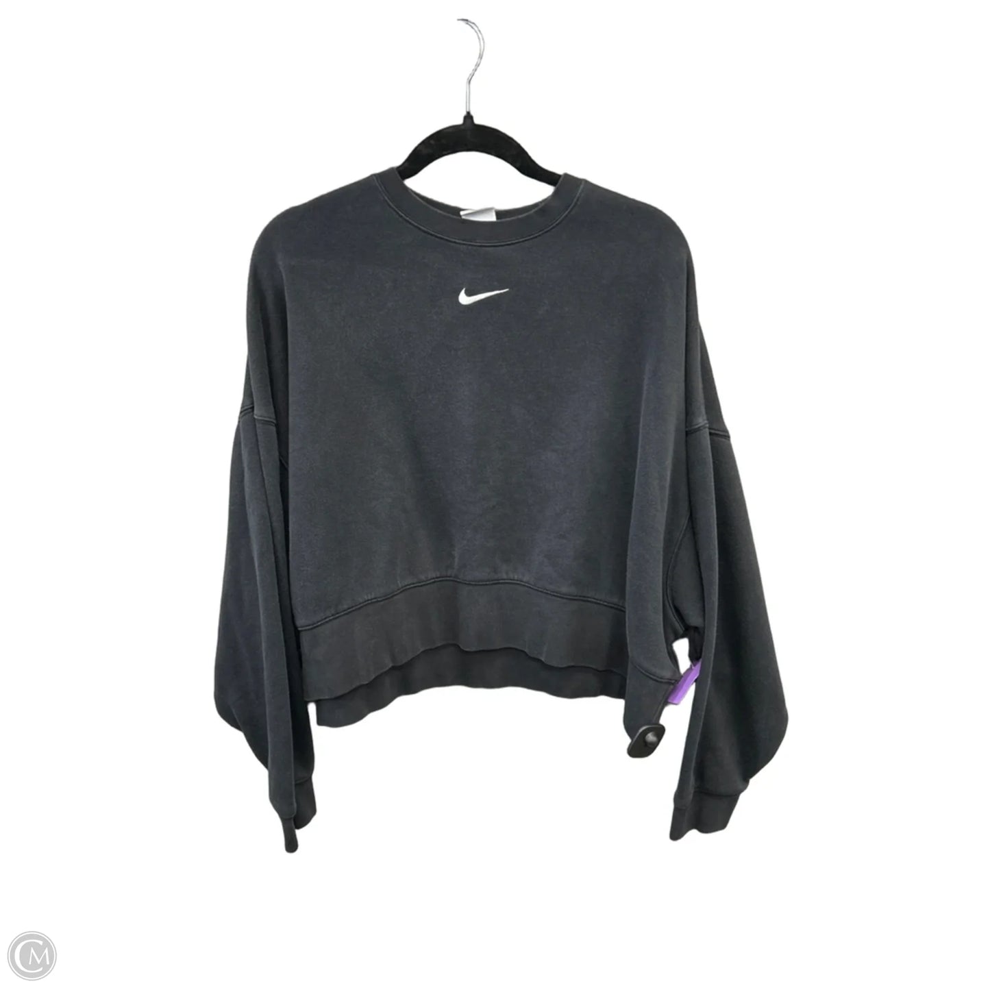 Athletic Sweatshirt Crewneck By Nike Apparel In Black, Size: M
