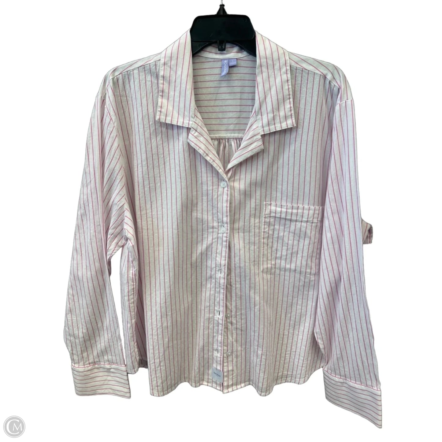 Top Long Sleeve By Clothes Mentor In Striped Pattern, Size: L