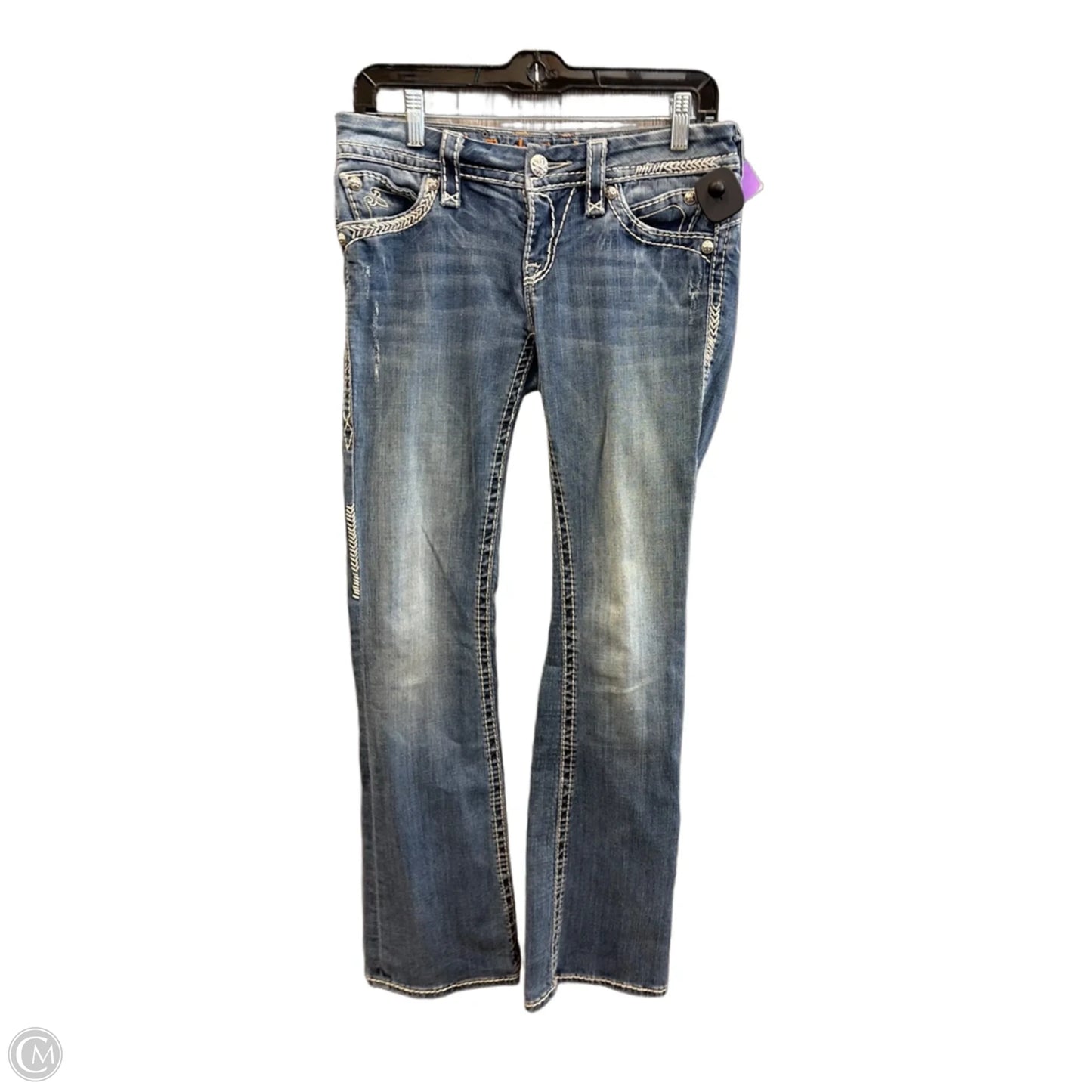 Jeans Boot Cut By Rock Revival In Blue Denim, Size: 4