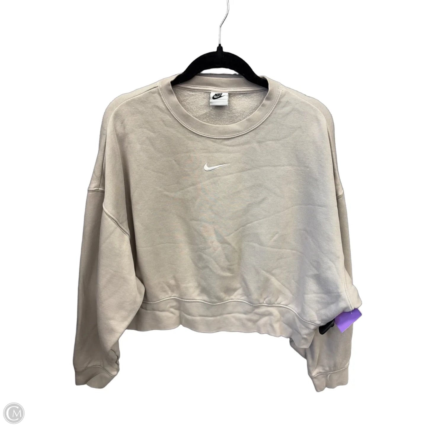 Athletic Sweatshirt Crewneck By Nike Apparel In Grey, Size: Xs