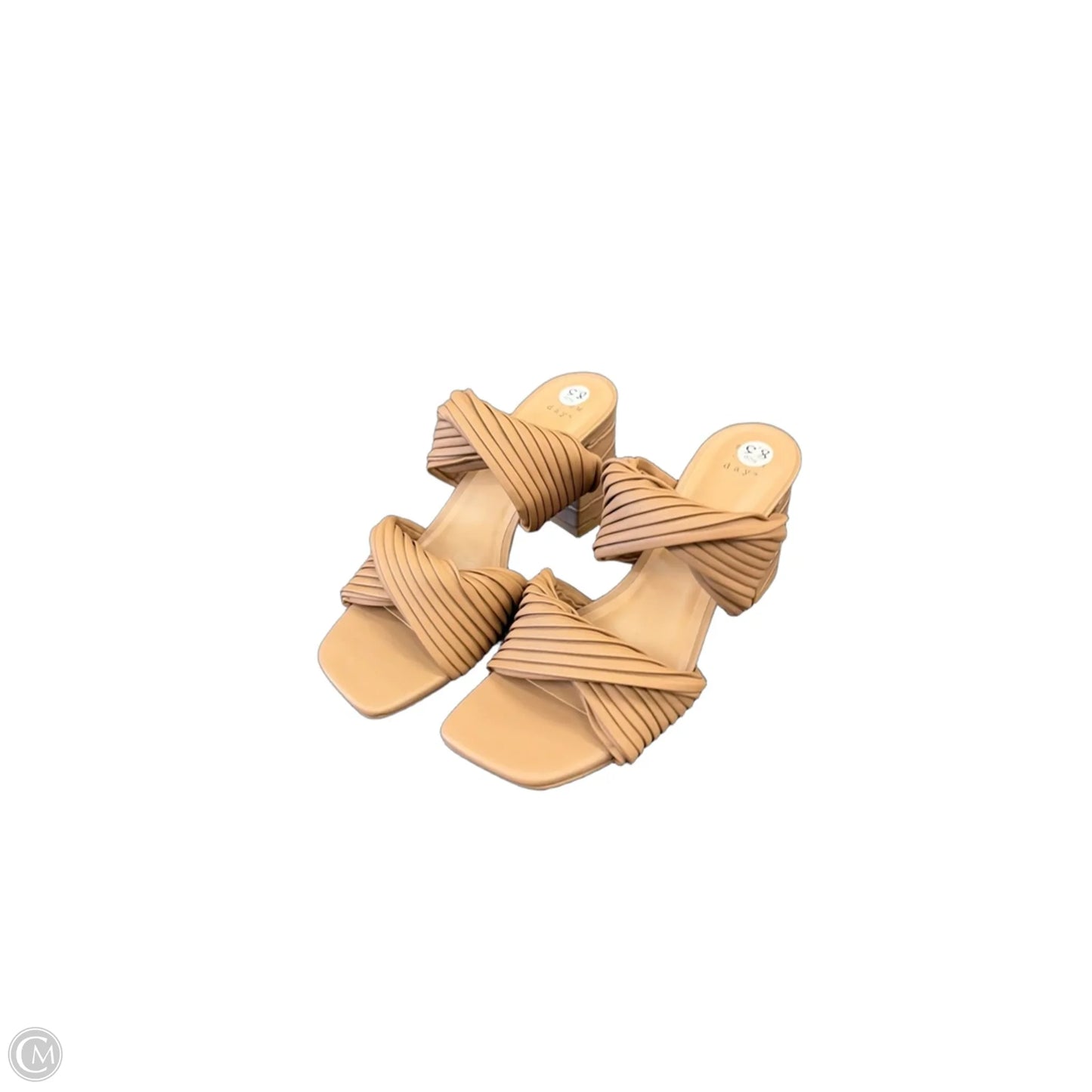 Sandals Heels Block By A New Day In Brown, Size: 8.5