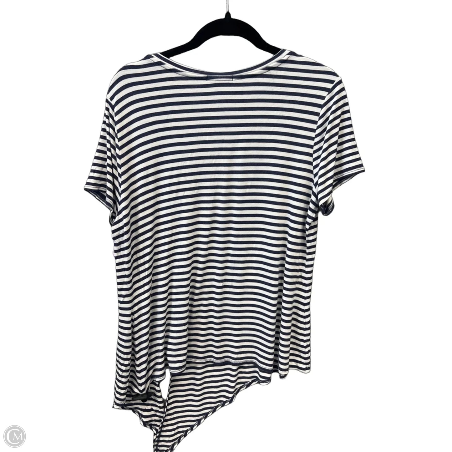 Top Short Sleeve By Matty M In Striped Pattern, Size: L