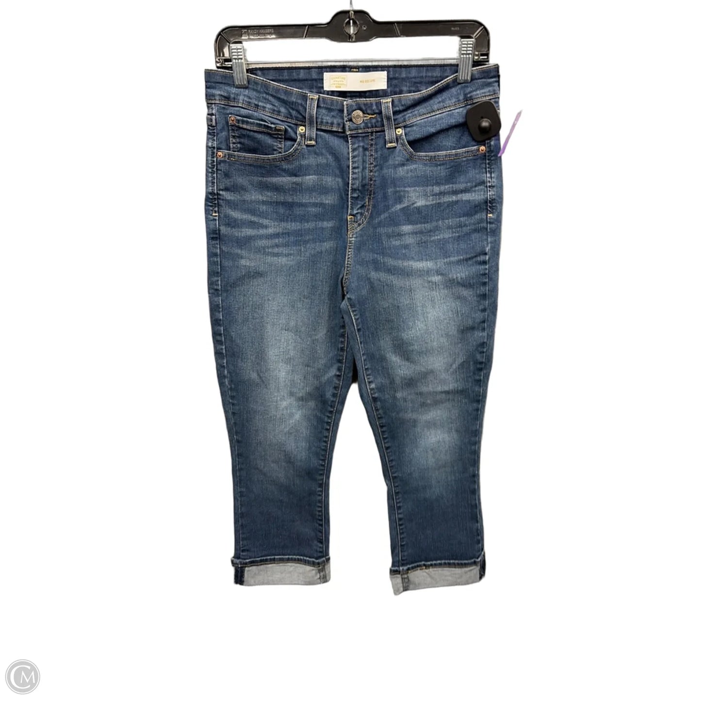 Capris By Levis Signature In Blue Denim, Size: 10