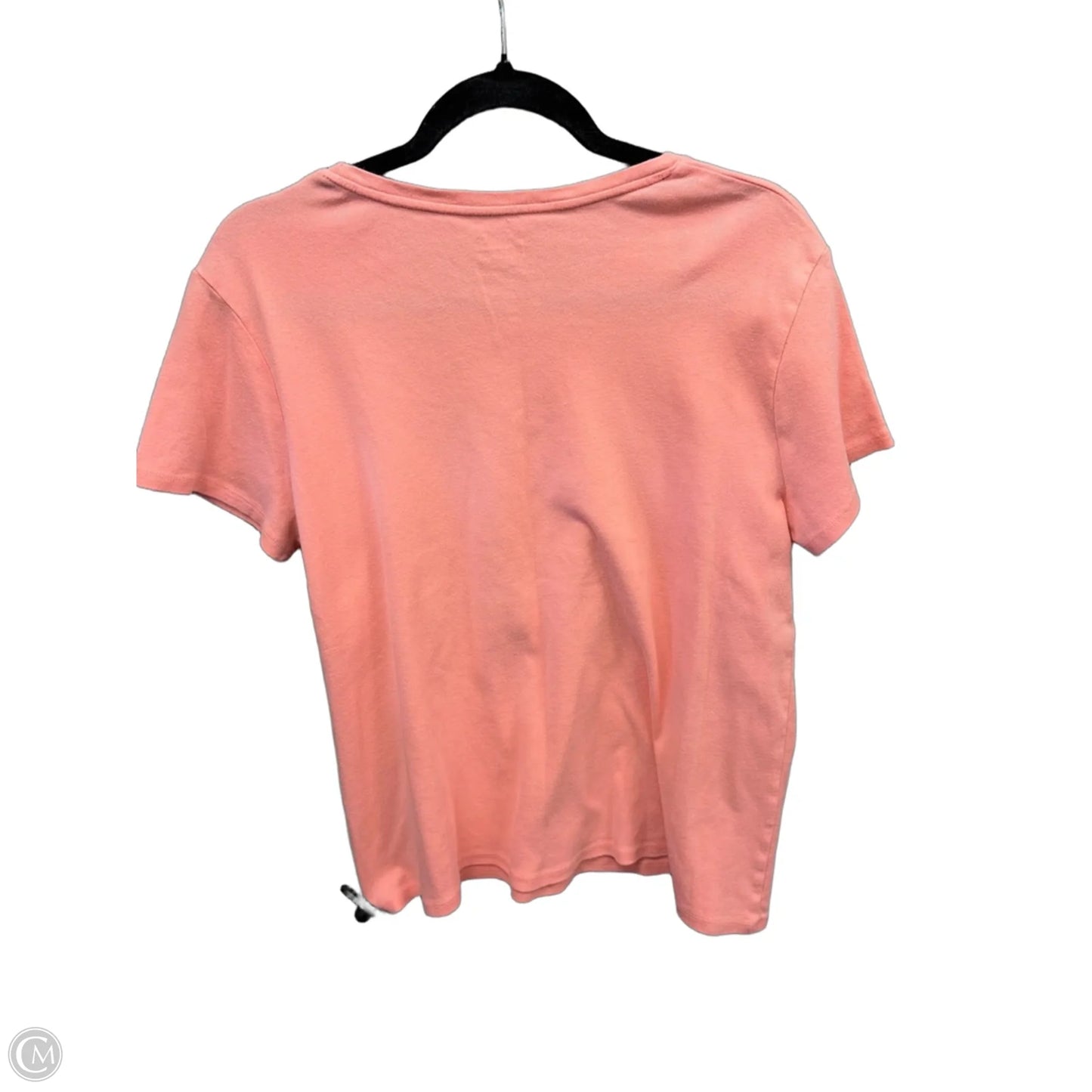 Top Short Sleeve By Croft And Barrow In Pink, Size: L
