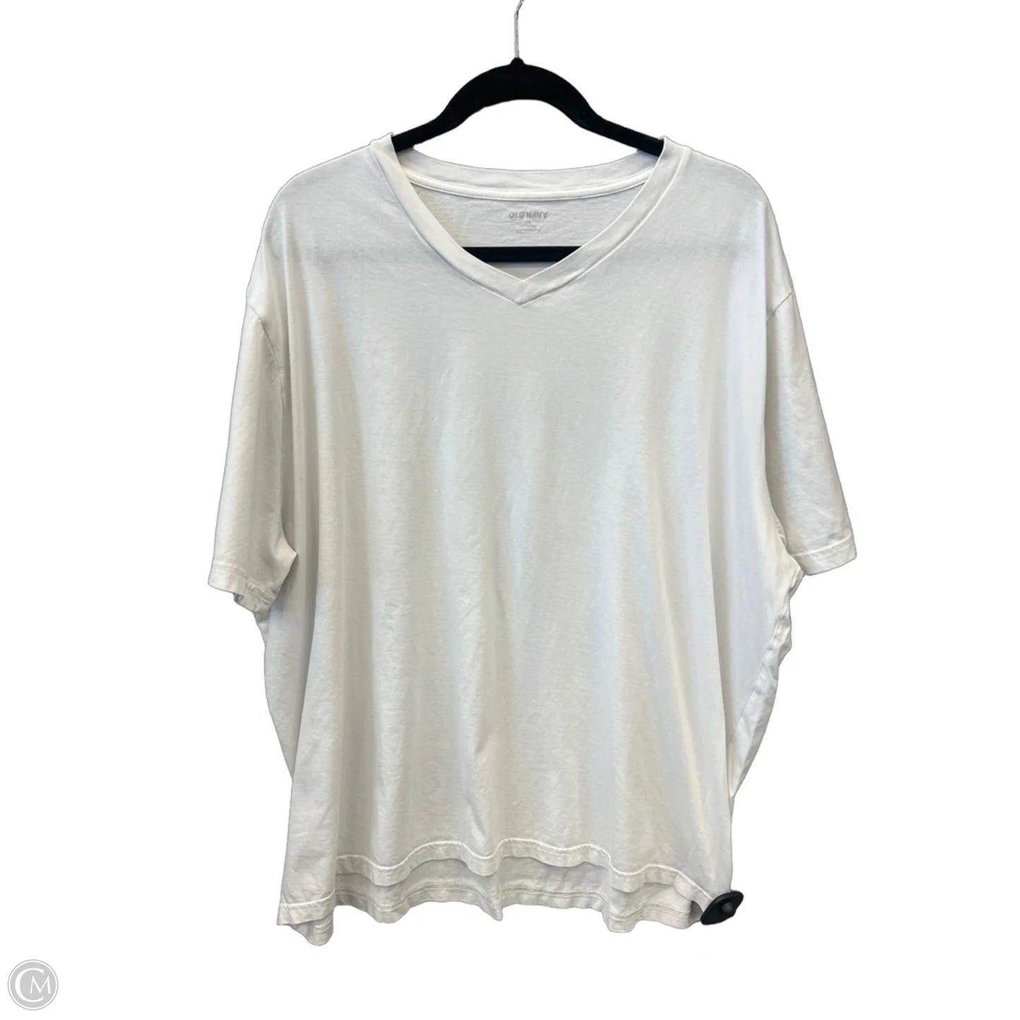 Top Short Sleeve By Old Navy In White, Size: Xxl