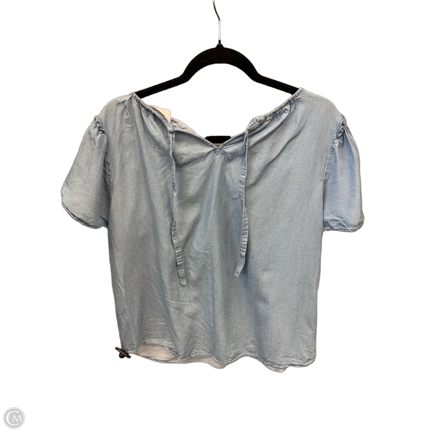 Top Short Sleeve By Lc Lauren Conrad In Blue, Size: Xl