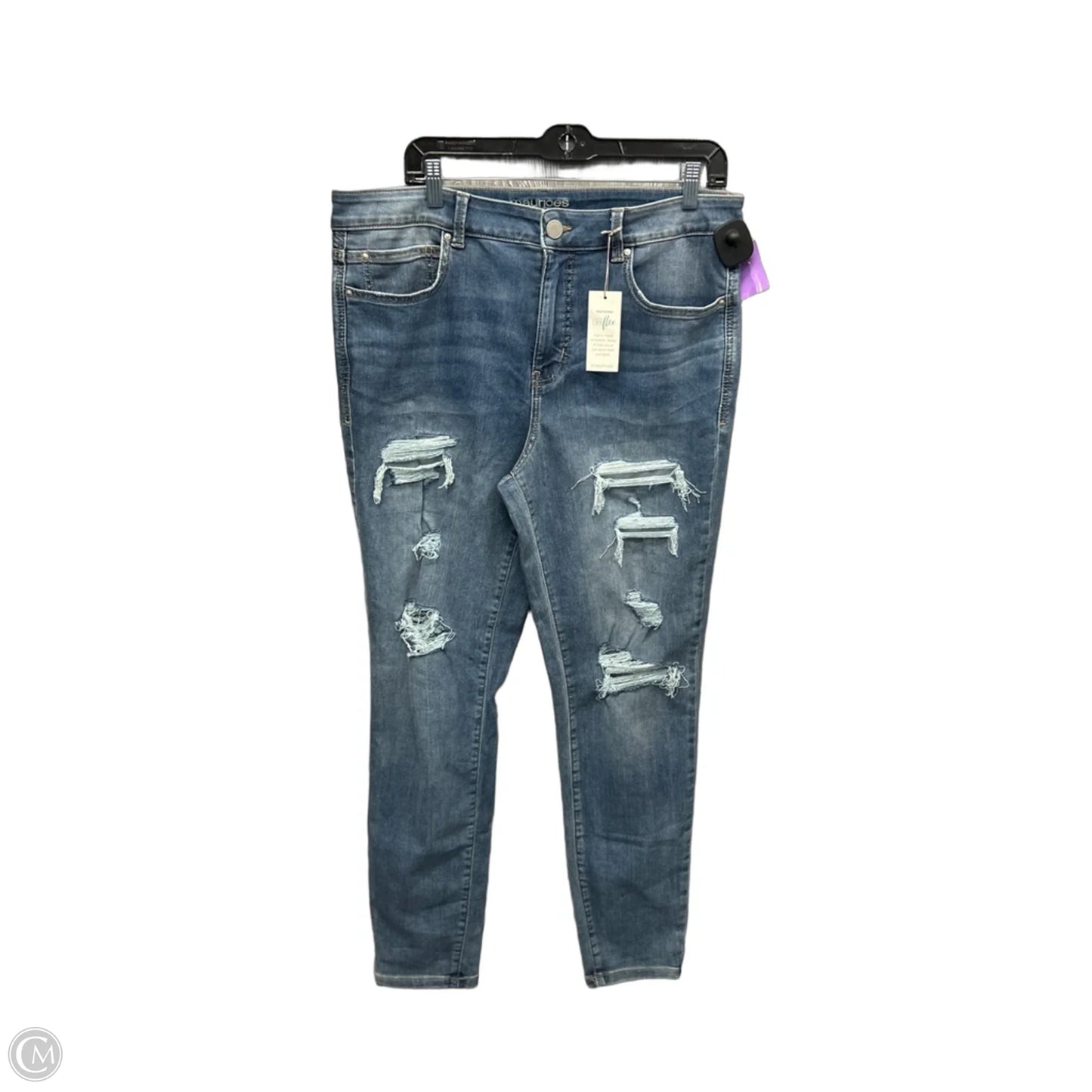 Jeans Jeggings By Maurices In Blue Denim, Size: 16