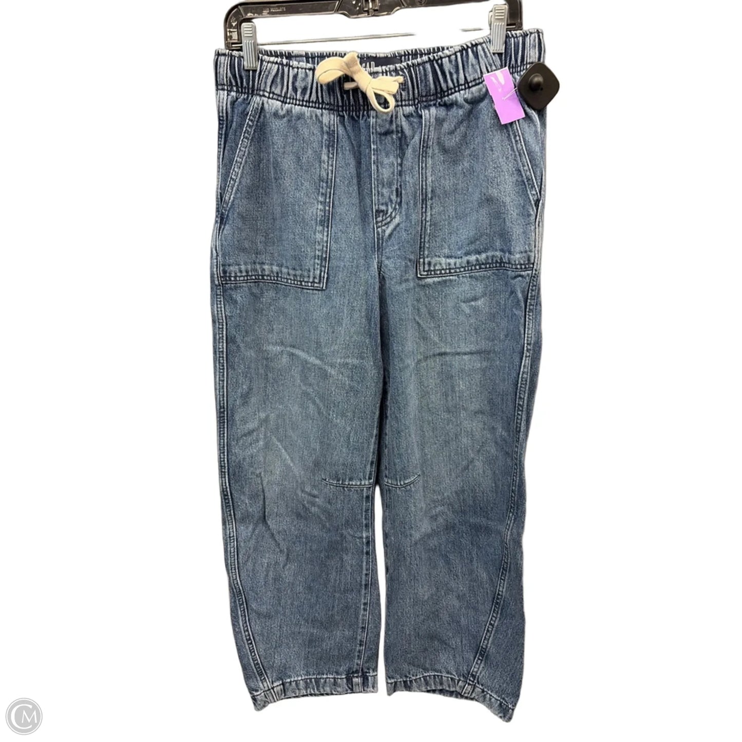 Jeans Straight By Gap In Blue Denim, Size: 4