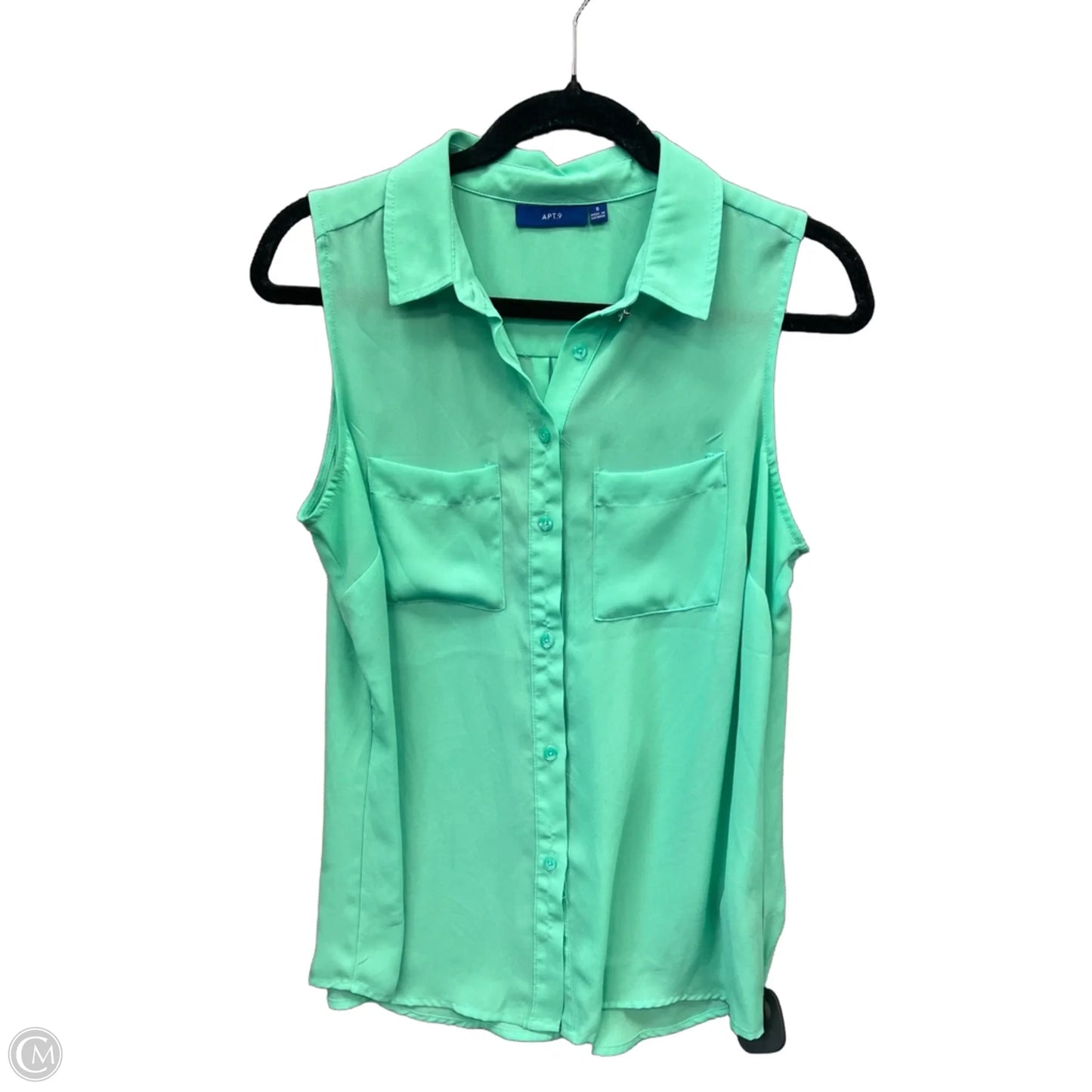 Top Sleeveless By Apt 9 In Green, Size: S