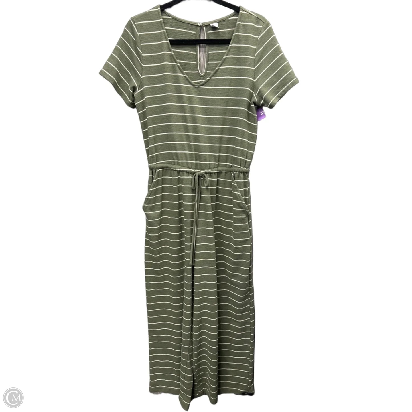 Jumpsuit By Old Navy In Green & White, Size: M