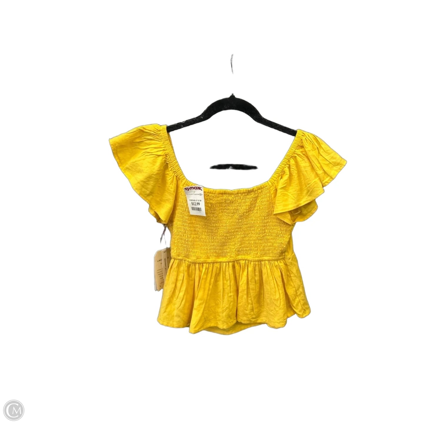 Top Short Sleeve By Clothes Mentor In Yellow, Size: S